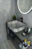 Раковина Gid Mnc597 54458 накладная под камень глянцевая 50x39x13