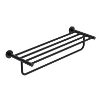 AQM7206MB Trento Полка для полотенец 600мм, черный матовый