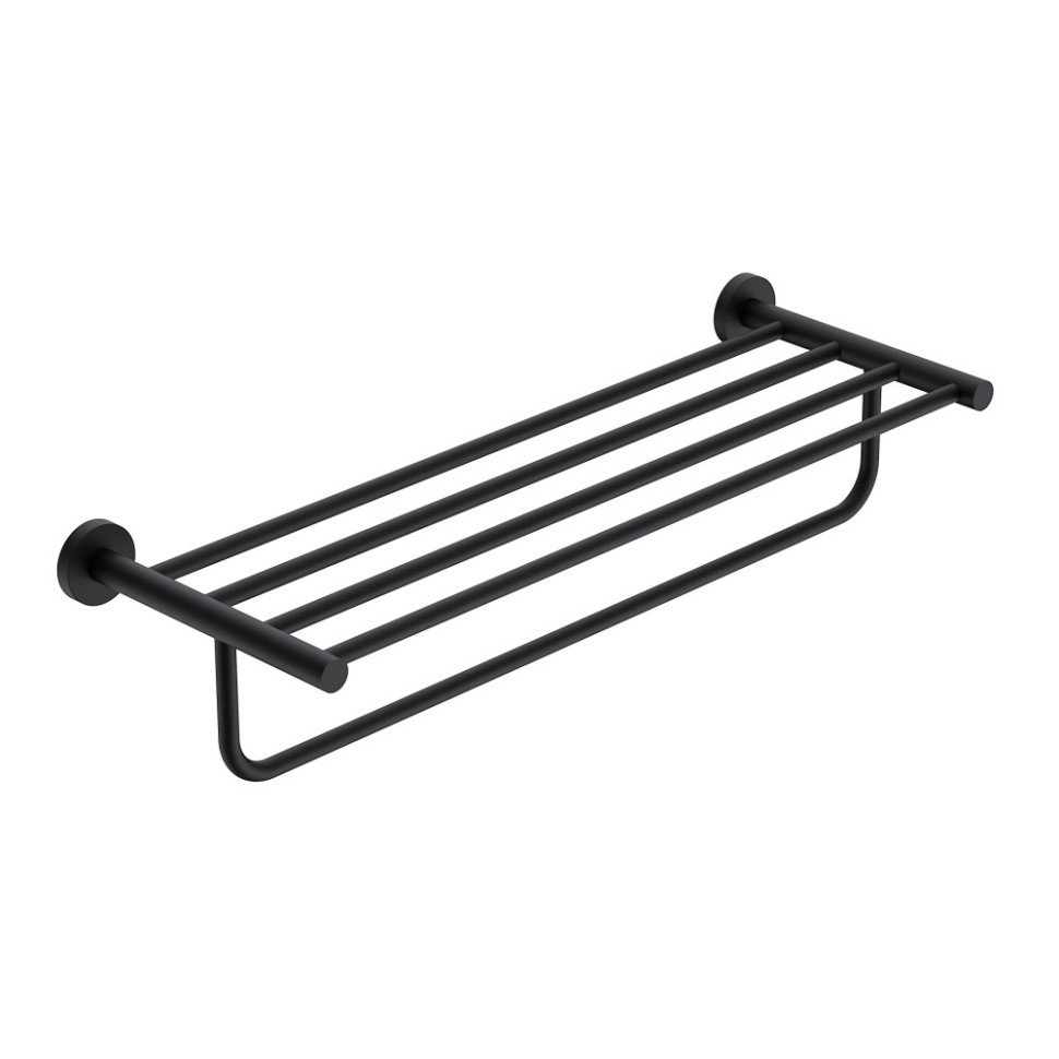 AQM7206MB Trento Полка для полотенец 600мм, черный матовый