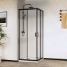 Душевой уголок City VSS-5CT8010CLB, 1000*800, черный, стекло прозрачное
