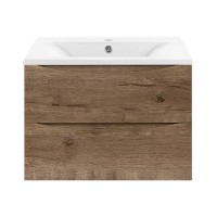 База под раковину Vincea  Mia 600 подвесная, 2 выкатных ящика soft close, V.Oak