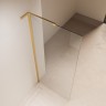 Душевая перегородка Волк-Ин (Walk-In) VLSW-1H120CLG, 1200*2000, брашированное золото, стекло прозрачное