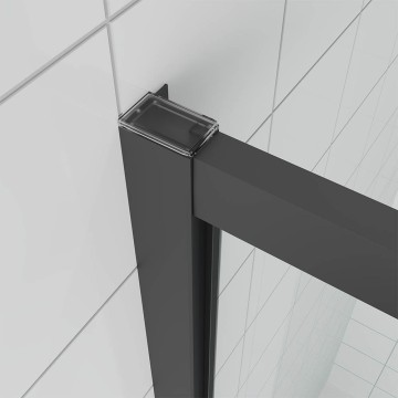 Душевая дверь Veconi Ottimo P20 B, 1200x1900, черный матовый, стекло тонированное матовое