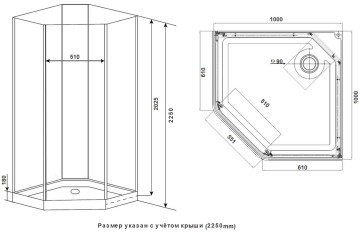 Timo Premium ILMA 701 душевая кабина с крышей, хамам и стульчиком 100*100*225