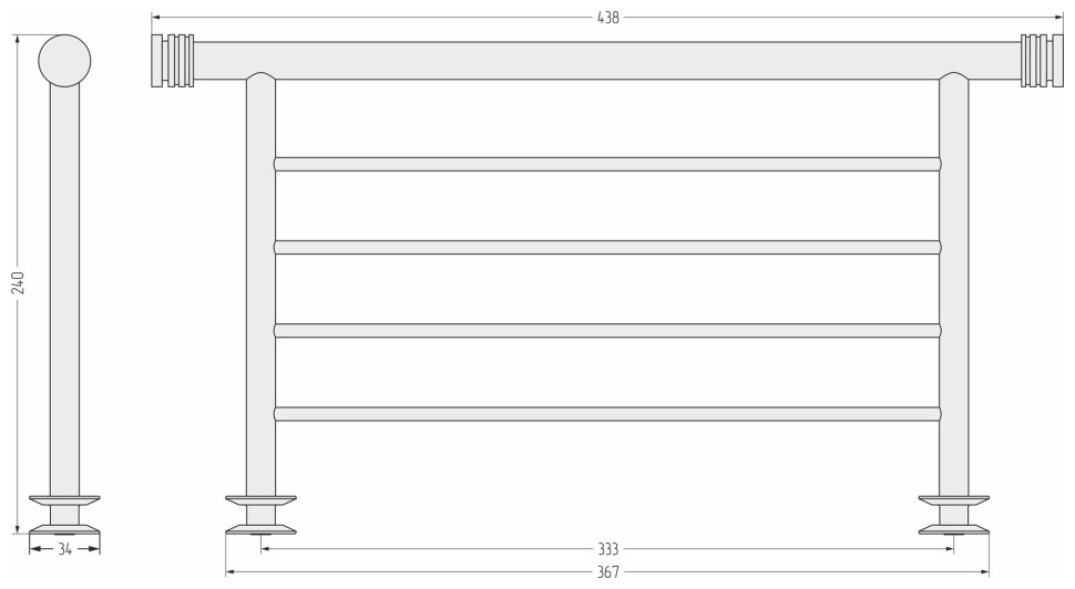 Полка прямая 4П / L 370
