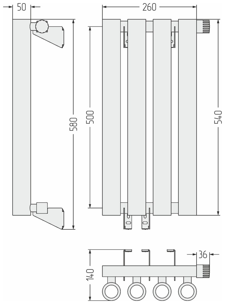 Кумир-0 EU50 правый 500х260 4 секции