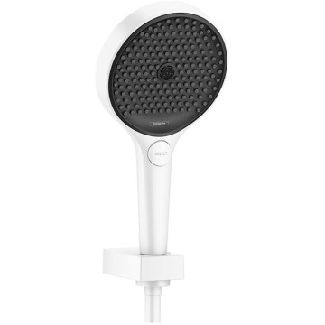 Душевой набор Hansgrohe Rainfinity: ручной душ 130 мм, 3jеt, держатель, шланг 160 см, цвет: белый матовый 26852700