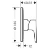 Смеситель для душа Hansgrohe Talis E хром (71766000)