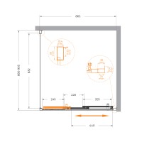 Душевой уголок CEZARES MOLVENO-AF-31-90-C-GM-IV