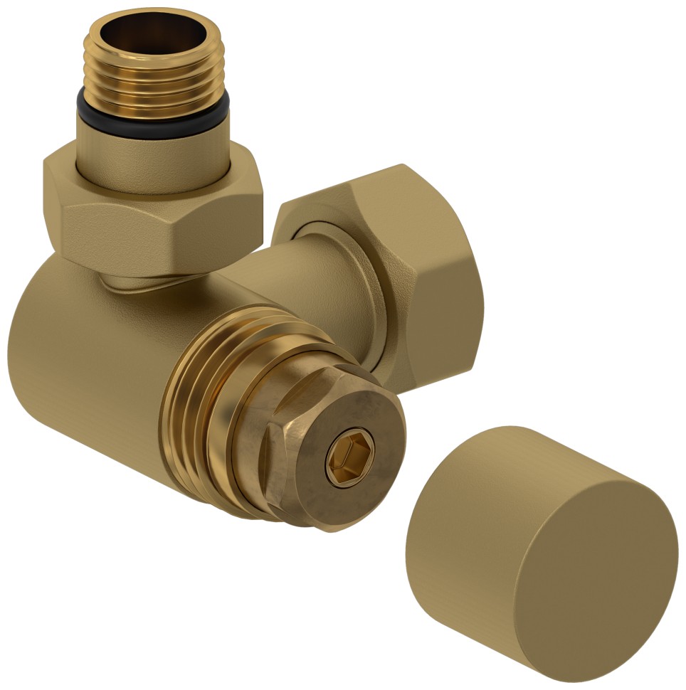 Вентиль 3D левый под шестигранник (G 1/2" НР х G 3/4" НГ)