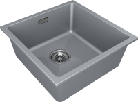 Мойка LUMI 45UNI, IT-GRANIT, LU45-GRM, серый металлик, 455х460, Paulmark
