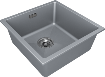 Мойка LUMI 45UNI, IT-GRANIT, LU45-GRM, серый металлик, 455х460, Paulmark