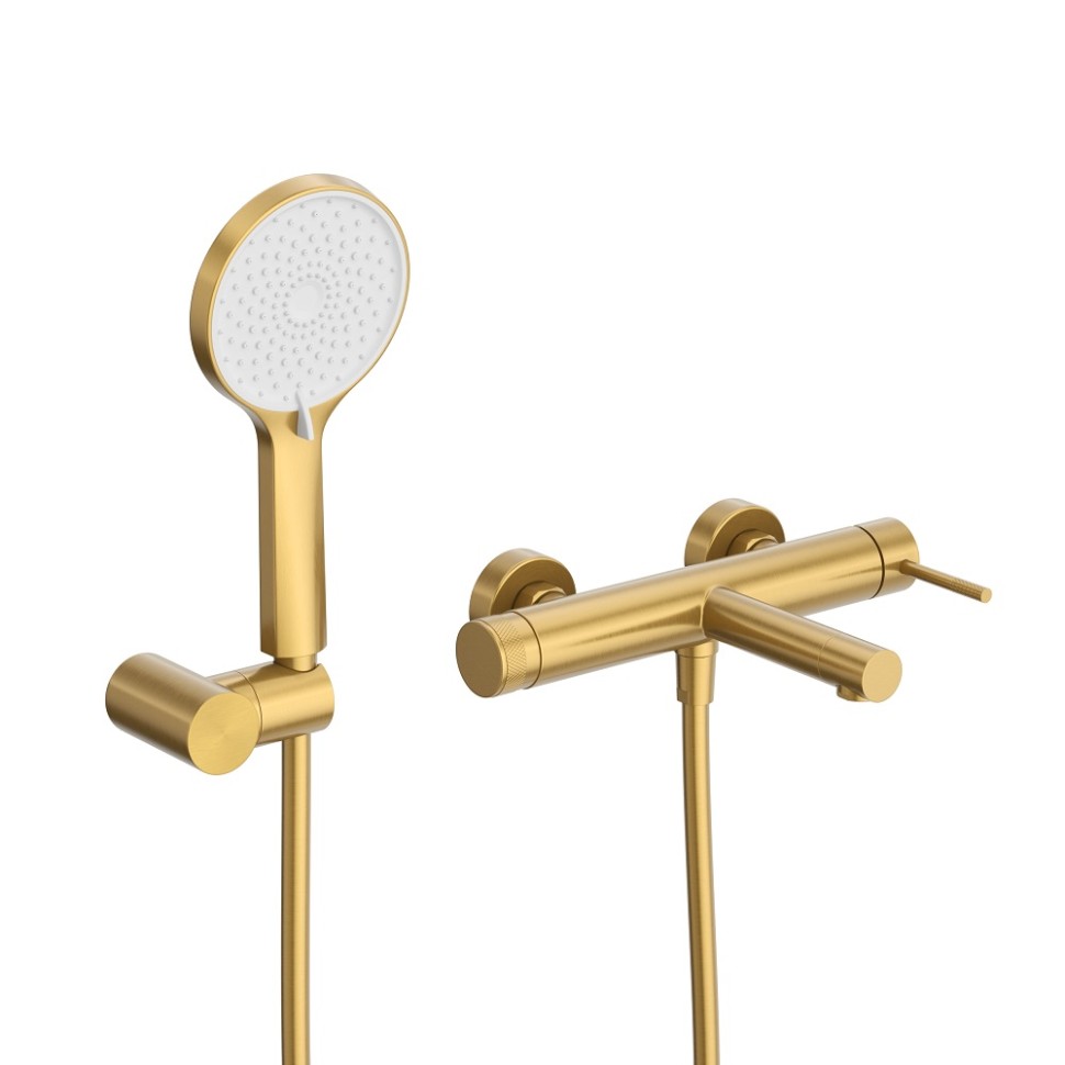 Смеситель для ванны и душа в комплекте с ручным душем, шлангом и держателем CEZARES RELAX-VD-BORO