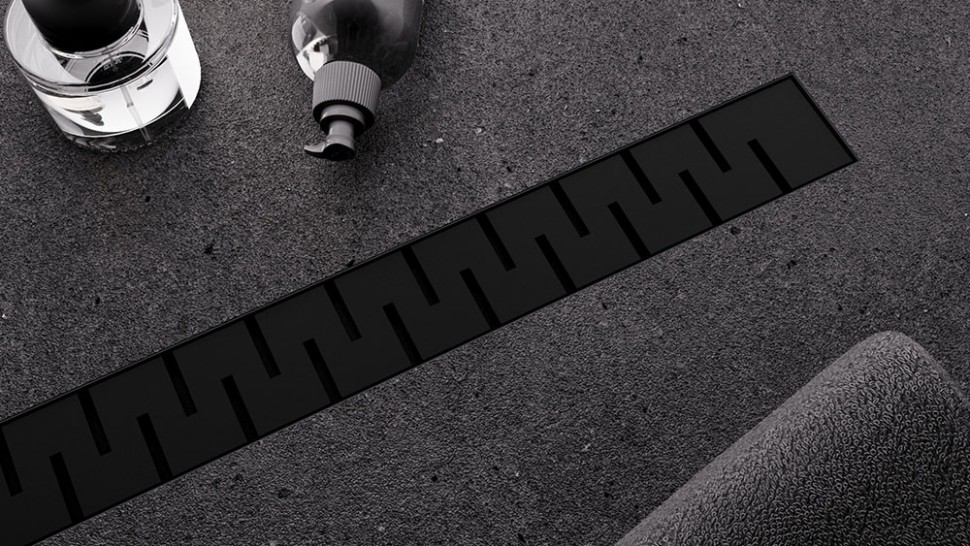 Душевой лоток Veconi Stesso Line Black 600