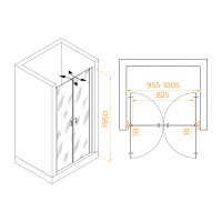 Душевая дверь RGW PA-104B (1000)
