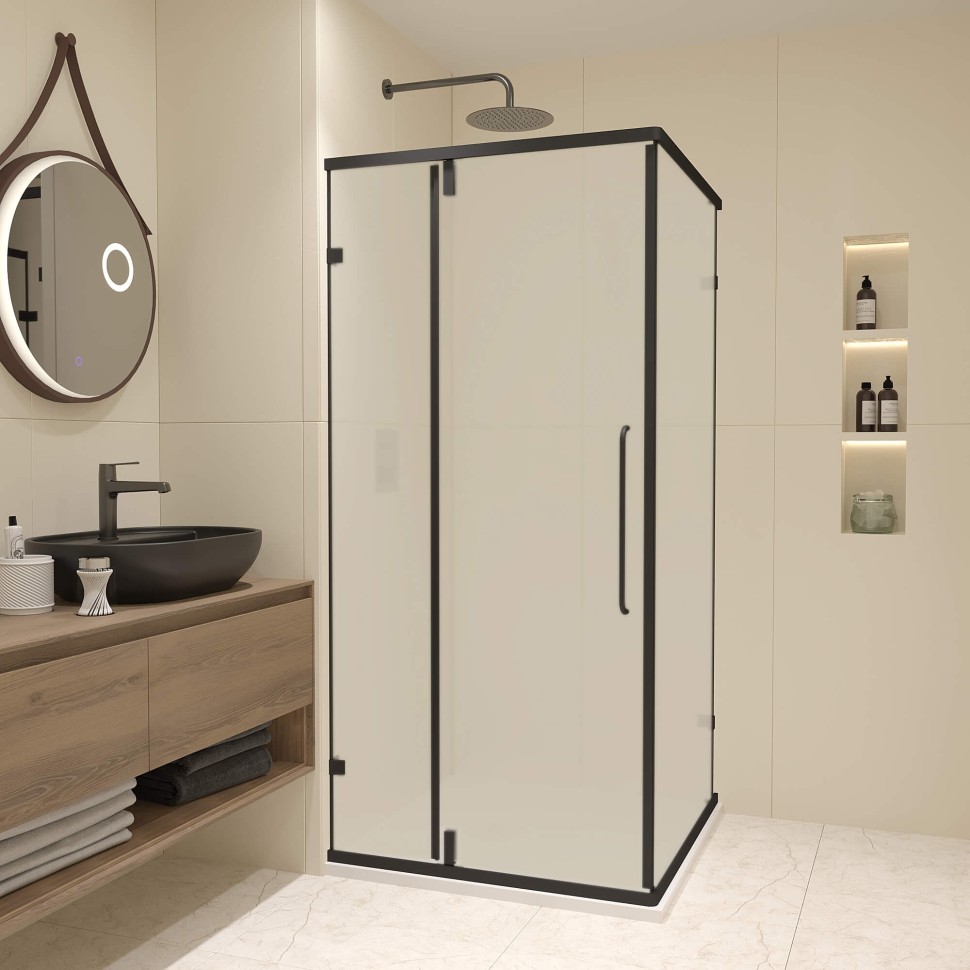 Душевой уголок RGW CL-035B (Матовое-Сатинат, 900x900)