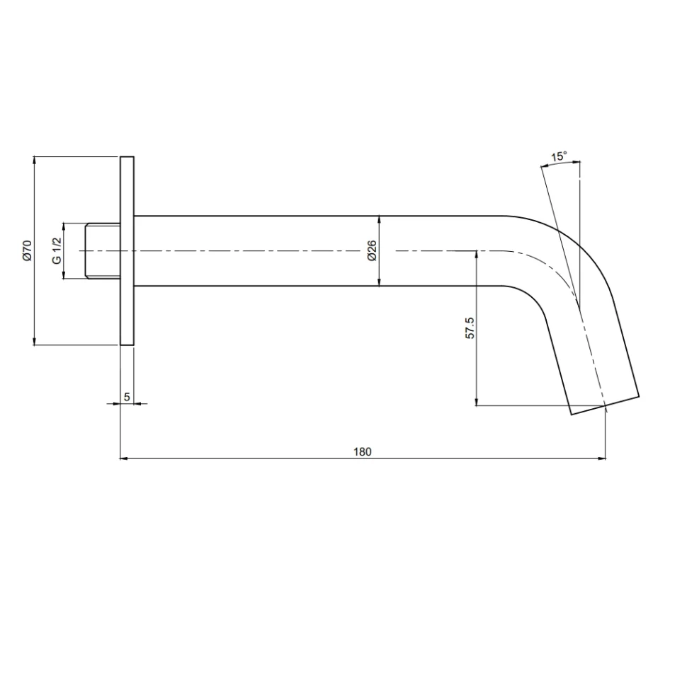 AQM8408GM Набор для комплектации ванны с изливом, верхним и ручным душем, темный металл