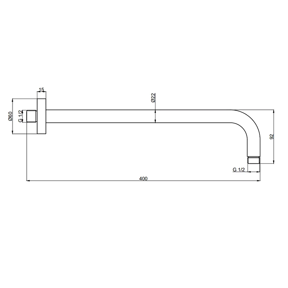 AQM8408GM Набор для комплектации ванны с изливом, верхним и ручным душем, темный металл