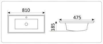 Умывальник CeramaLux 851-80
