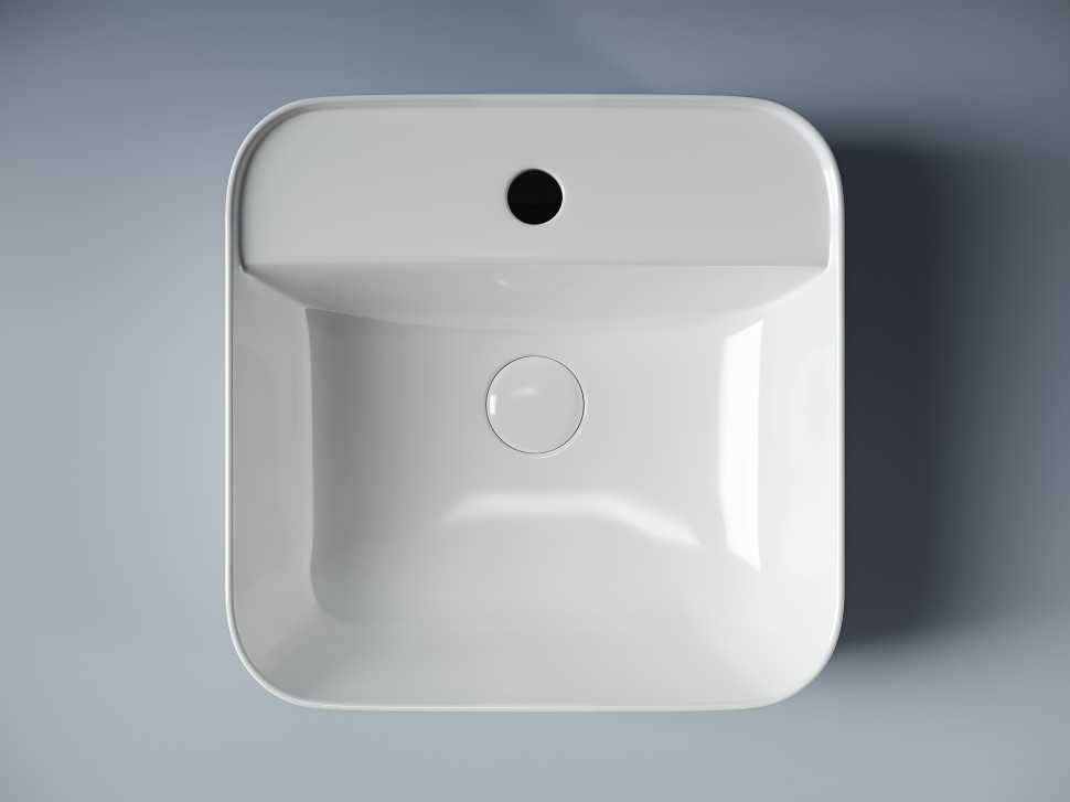 Умывальник чаша накладная квадратная Element 390x390x140мм