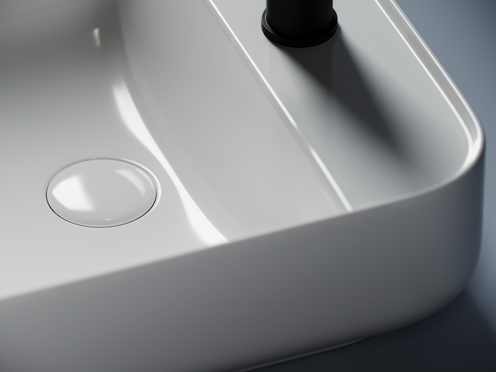 Умывальник чаша накладная квадратная Element 390x390x140мм