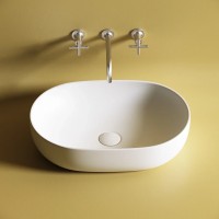 Умывальник чаша накладная овальная (цвет Белый Матовый) Element 600x415x135мм