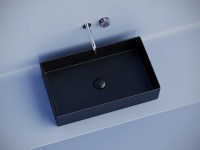 Раковина накладная прямоугольная 601x361x130, цвет черный матовый, арт. CN6070MB
