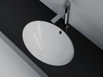 Раковина встраиваемая снизу CERAMICANOVA Era овальная 615x435x220 мм цвет белый арт. CN6081