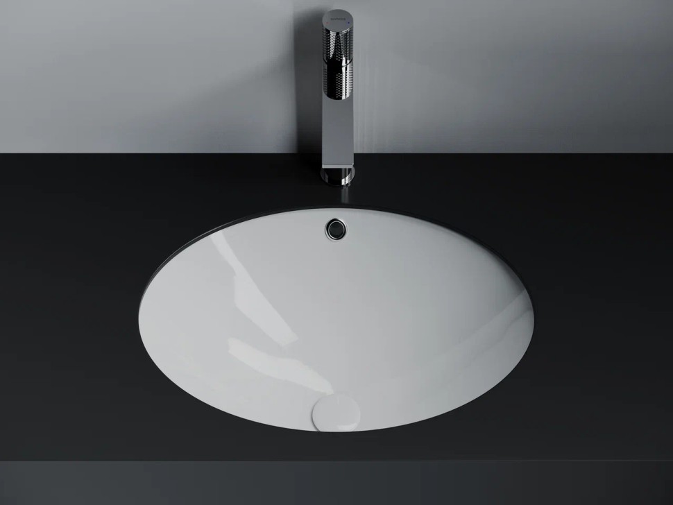 Раковина встраиваемая снизу CERAMICANOVA Era овальная 615x435x220 мм цвет белый арт. CN6081