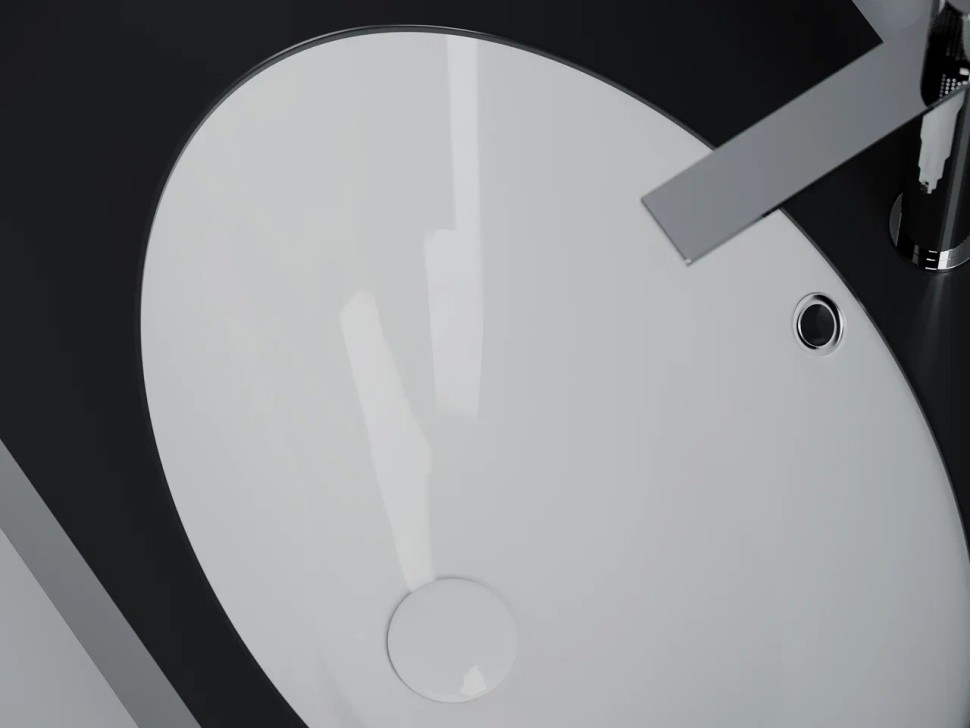 Раковина встраиваемая снизу CERAMICANOVA Era овальная 615x435x220 мм цвет белый арт. CN6081