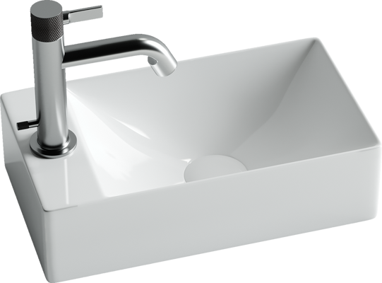 Умывальник подвесной прямоугольный (отверстие под смеситель L) Element 375*215*100мм