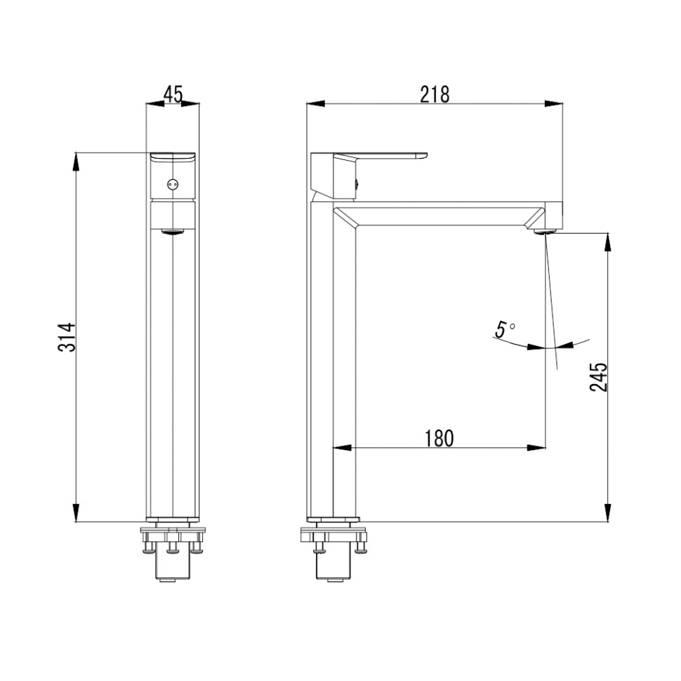 AQM6614CR Parma Смеситель для раковины однорычажный, Хром