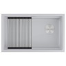 Мойка LUMI-PRO 74 UNI, IT-GRANIT, LU-PRO 74-WH, белый, 740х450, Paulmark