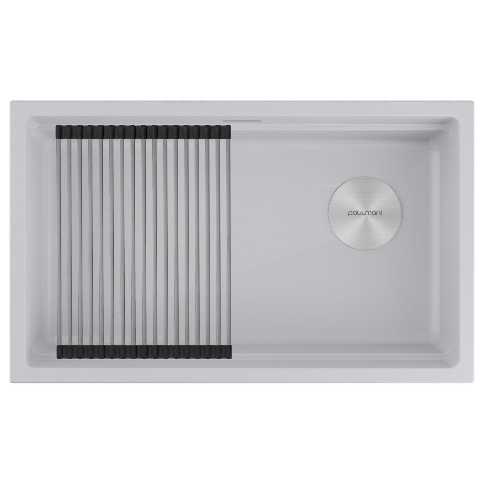 Мойка LUMI-PRO 74 UNI, IT-GRANIT, LU-PRO 74-WH, белый, 740х450, Paulmark