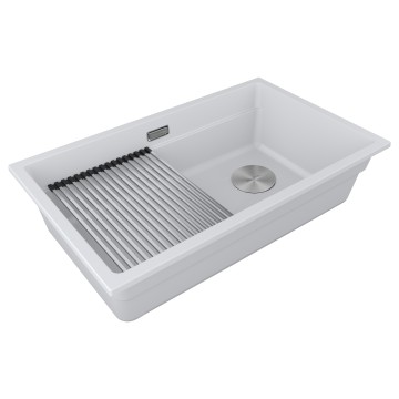 Мойка LUMI-PRO 74 UNI, IT-GRANIT, LU-PRO 74-WH, белый, 740х450, Paulmark