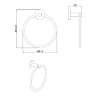 AQM7207CR Trento Кольцо для полотенца, хром