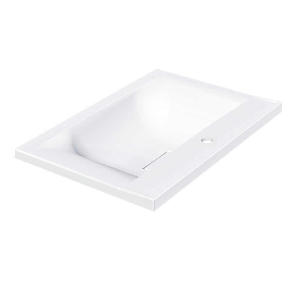 Раковина Vincea VCB-3M600W из искусственного камня, цвет белый