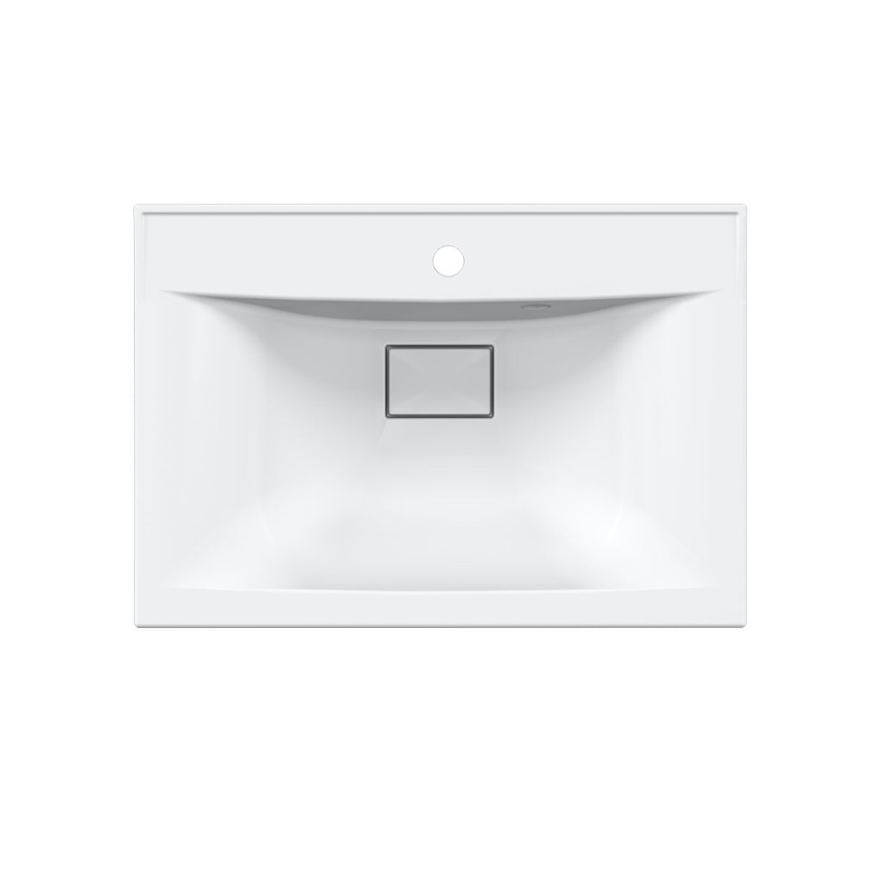 Раковина Vincea VCB-3M600W из искусственного камня, цвет белый