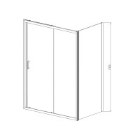 Душевой уголок Alpha VSR-3AL8013CLG, 1300*800, брашированное золото, стекло прозрачное