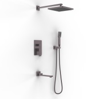 Душевой комплект BERGES NARDIS 3S, поворотный излив, оружейная сталь