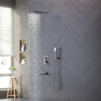 Душевой комплект BERGES NARDIS 3S, поворотный излив, оружейная сталь