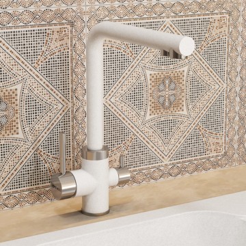 Смеситель для кухни Uperwood Quartz Premium UPD-03-01, с каналом для фильтрованной воды, белый