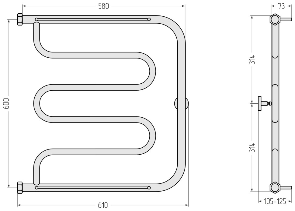 Лира 2 полки+ 600х600