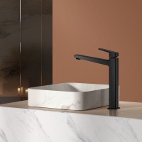 Смеситель Raglo высокий для умывальника R30.15.06 Черный