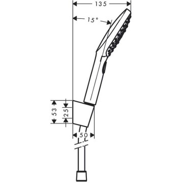 Ручной душ Hansgrohe Raindance Select, с держателем, цвет: хром 26720000