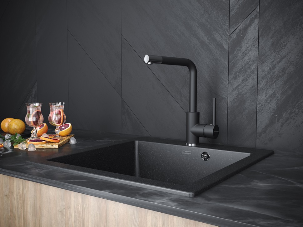 Смеситель для кухни Honner , антрацит полностью, Ho212018-401TB(AN), Paulmark