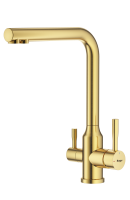 Смеситель Raglo для кухни с подключением к фильтру питьевой воды R81.61.03 Золотой сатин