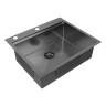 Мойка нерж. сталь KRONER-PRO 59, PM705951-GM, вороненая сталь, 590х510мм, Paulmark