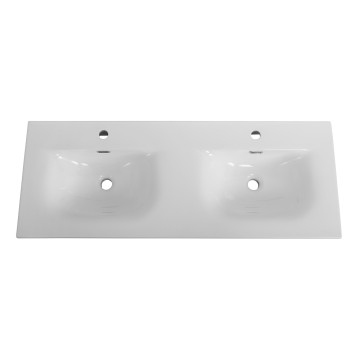 Керамическая раковина с двумя чашами BelBagno BB-8099-120-2