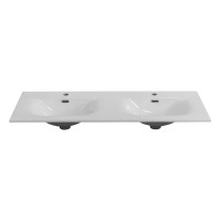 Керамическая раковина с двумя чашами BelBagno BB-8099-120-2